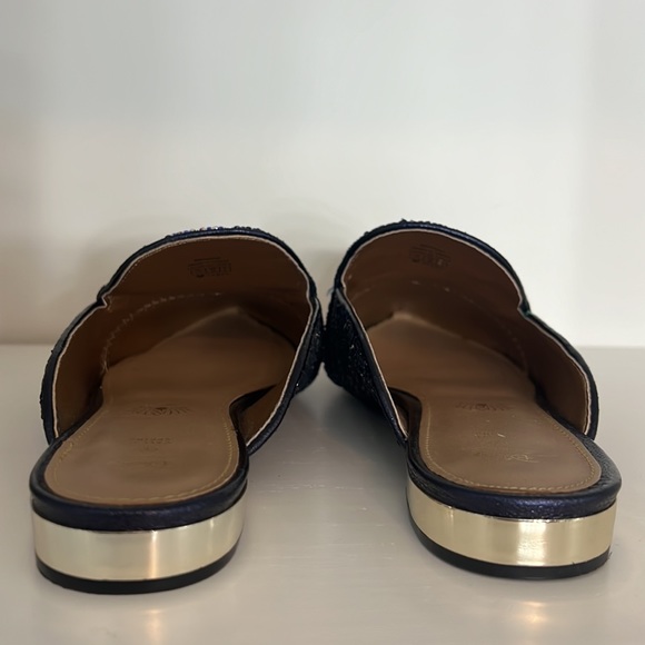 Call It Spring X DISNEY Navy Sequin Slip‎ On Pointed Toe Mule Loafers - Picture 6 of 8